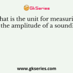What is the unit for measuring the amplitude of a sound?