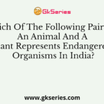 Which Of The Following Pairs Of An Animal And A Plant Represents Endangered Organisms In India?