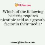 Which of the following bacteria requires nicotinic acid as a growth factor in their media?