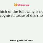 Which of the following is not a recognised cause of diarrhoea?