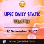 UPSC Daily Static Quiz