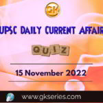 UPSC Daily Current Affairs Quiz