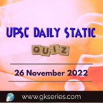 UPSC Daily Static Quiz