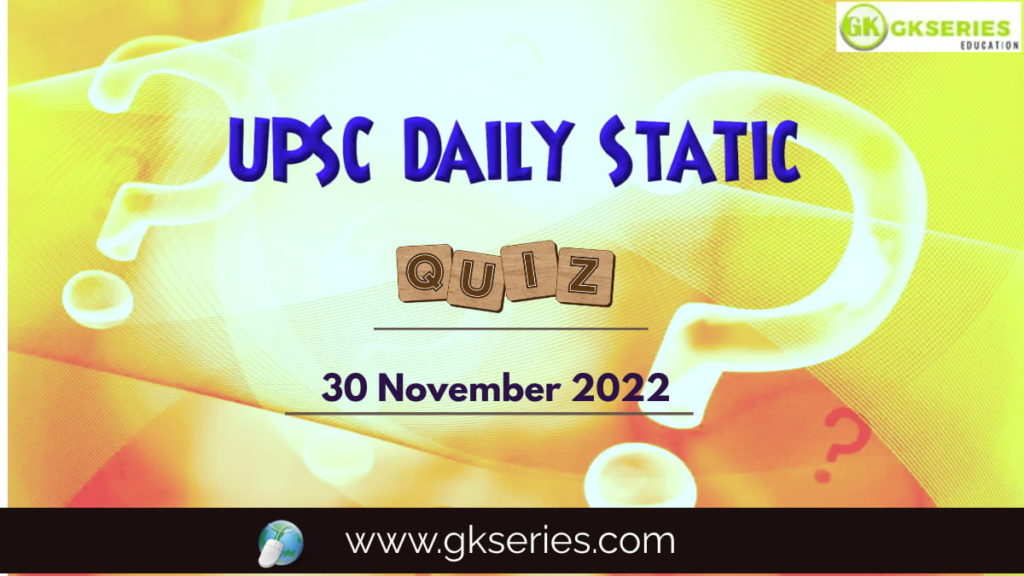 UPSC Daily Static Quiz