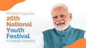 PM Modi inaugurates 26th National Youth Festival at Hubbali in Karnataka