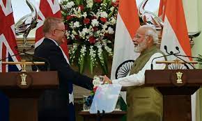 Australia, India agree on strengthening economic, defence ties