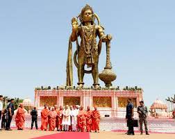 Amit Shah Unveils 54-Feet-Tall Statue Of Lord Hanuman At Gujarat Temple