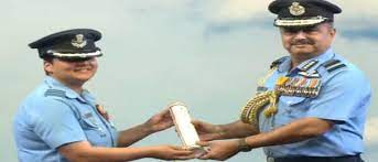 Gallantry Medal presented to Wing Commander Deepika Misra.