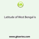 Latitude of West Bengal is