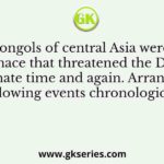 Mongols of central Asia were a menace that threatened the Delhi Sultanate