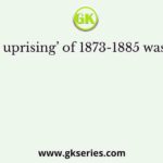 Pabna uprising’ of 1873-1885 was led by