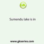 Sumendu lake is in