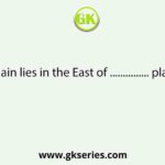 The Rahr plain lies in the East of ............... plateau fringe.