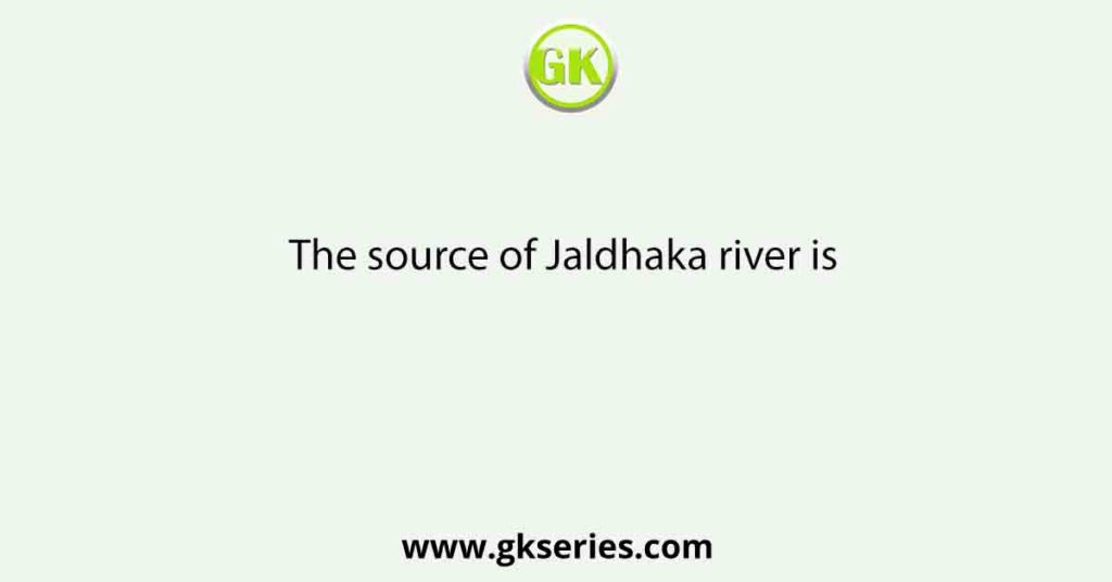 The source of Jaldhaka river is