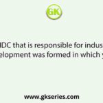 WBIDC that is responsible for industrial development was formed in which year?