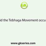 Where did the Tebhaga Movement occur in 1946?