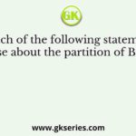 Which of the following statements is false about the partition of Bengal?