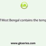 Which part of West Bengal contains the temperate forests?