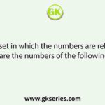Select the set in which the numbers are related in the same way as are the numbers of the following set. (3, 21, 4)