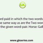 Select the word paid in which the two words are related in the same way as are the Two words in the given word-pair. Horse: Gallop