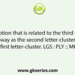 Select the option that is related to the third letter-cluster in the same way as the second letter-cluster is related to the first letter-cluster. LGS : PLY :: MKB : ?
