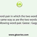 Select the word-pair in which the two words are related in the same way as are the two words in the following word-pair. Geese : Gaggle