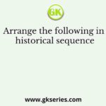 Arrange the following in historical sequence
