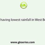 District having lowest rainfall in West Bengal is :