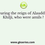 During the reign of Alauddin Khilji, who were amils ?