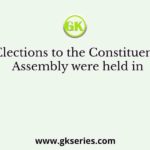 Elections to the Constituent Assembly were held in