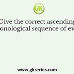 Give the correct ascending chronological sequence of events