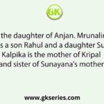 Himanshu is the daughter of Anjan. Mrunalini, Archana's sister, has a son Rahul and a daughter Sunayana. Kalpika is the mother of Kripal and sister of Sunayana's mother.