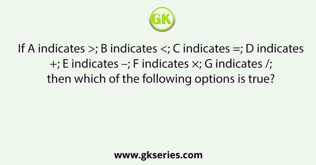 If A indicates >; B indicates