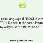 In a code language if FRIDGE is written as GTLHLK, then in the same language How will you write the word KETTLE?