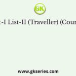 List-I List-II (Traveller) (Country)