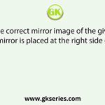 Select the correct mirror image of the given figure when the mirror is placed at the right side of the figure.