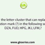 Select the letter-cluster that can replace the question mark (?) in the following series. DZA, FUD, HPG, JKJ, LFM,?