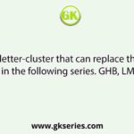 Select the letter-cluster that can replace the question mark (?) in the following series. GHB, LMG, PQK, ?