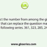 Select the number from among the given options that can replace the question mark (?) in the following series. 361, 323, 285, 247, ?