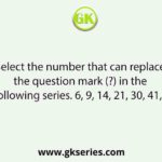 Select the number that can replace the question mark (?) in the following series. 6, 9, 14, 21, 30, 41, ?