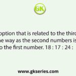 Select the option that is related to the third number in the same way as the second number is related to the first number. 68 : 321 :: 525 : ?