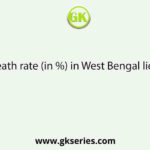 The crude death rate (in %) in West Bengal lies in between