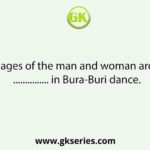 The extreme ages of the man and woman are depicted by ............... in Bura-Buri dance.