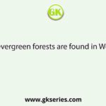 Tropical evergreen forests are found in West Bengal
