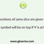 Two positions of same dice are given below.