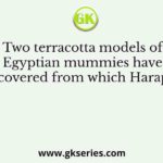 Two terracotta models of Egyptian mummies have been recovered from which Harappan site