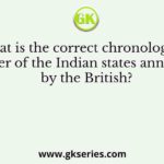 What is the correct chronological order of the Indian states annexed by the British?