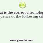 What is the correct chronological sequence of the following saints?