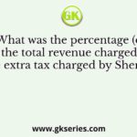 What was the percentage (of the total revenue charged) of the extra tax charged by Sher Shah
