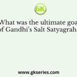 What was the ultimate goal of Gandhi’s Salt Satyagraha?